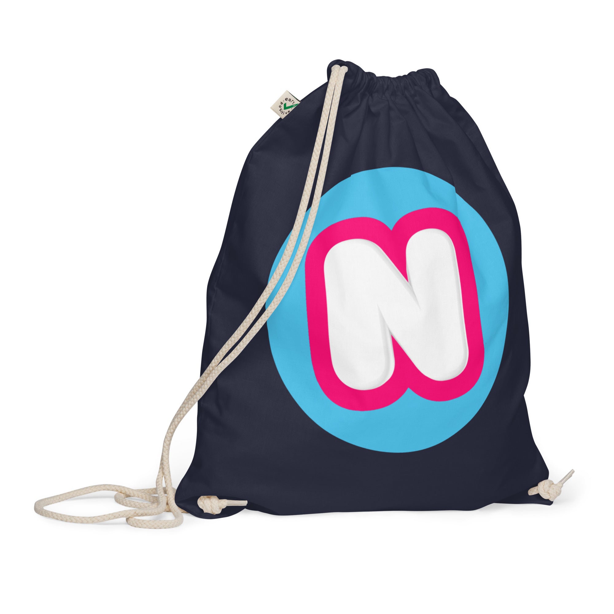 NP4 Logo Organic Cotton Drawstring Bag